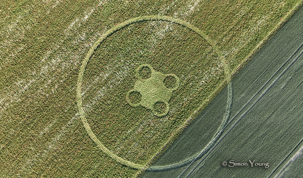 Glyph 4: Etchilhampton Hill, June 24/25, 2026 - five circles in circular arrangement